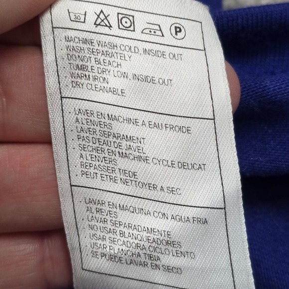 Vintage Nike‎ Shirt Mens Medium Blue Long Sleeve Spellout Pullover Sweatshirt - Picture 9 of 14